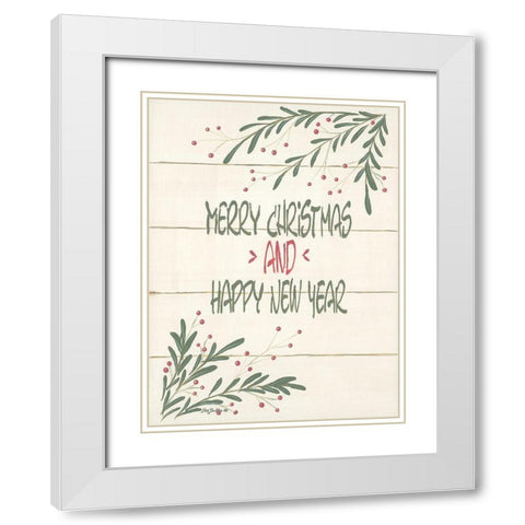 Holiday Fun II White Modern Wood Framed Art Print with Double Matting by Britton, Pam