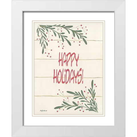 Holiday Fun IV White Modern Wood Framed Art Print with Double Matting by Britton, Pam