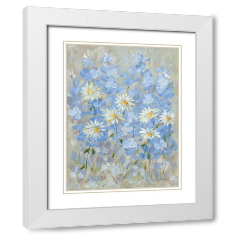 Garden of Joy White Modern Wood Framed Art Print with Double Matting by Britton, Pam