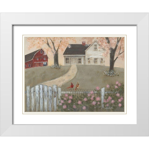 Season of Renewal White Modern Wood Framed Art Print with Double Matting by Britton, Pam