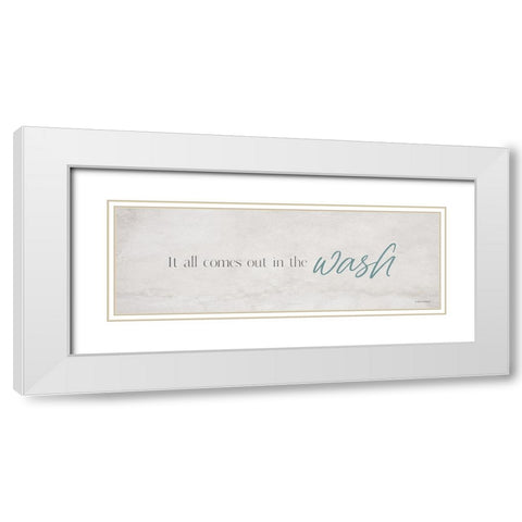 In the Wash White Modern Wood Framed Art Print with Double Matting by Lady Louise Designs