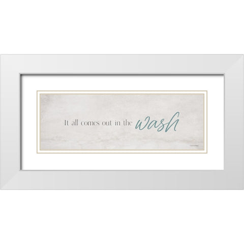In the Wash White Modern Wood Framed Art Print with Double Matting by Lady Louise Designs