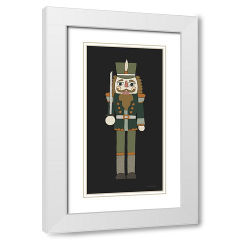 Nutcracker I White Modern Wood Framed Art Print with Double Matting by Lady Louise Designs