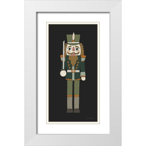 Nutcracker I White Modern Wood Framed Art Print with Double Matting by Lady Louise Designs