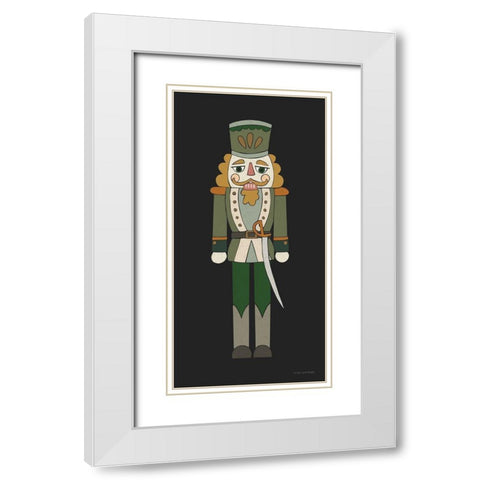 Nutcracker II White Modern Wood Framed Art Print with Double Matting by Lady Louise Designs