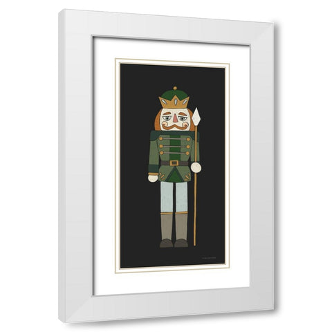 Nutcracker III White Modern Wood Framed Art Print with Double Matting by Lady Louise Designs