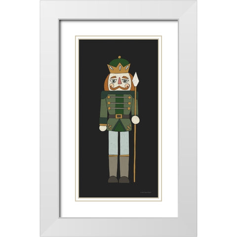 Nutcracker III White Modern Wood Framed Art Print with Double Matting by Lady Louise Designs