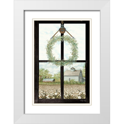 Window View II White Modern Wood Framed Art Print with Double Matting by Jacobs, Cindy