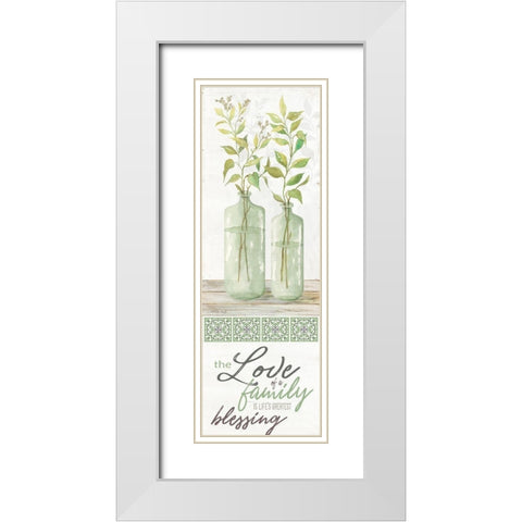 The Love of a Family White Modern Wood Framed Art Print with Double Matting by Jacobs, Cindy