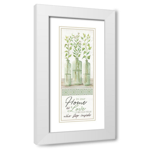 In Our Home White Modern Wood Framed Art Print with Double Matting by Jacobs, Cindy