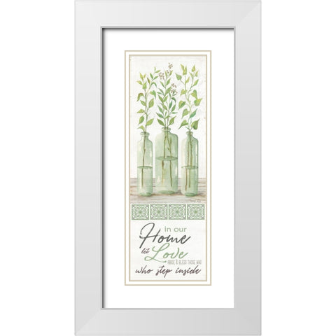 In Our Home White Modern Wood Framed Art Print with Double Matting by Jacobs, Cindy