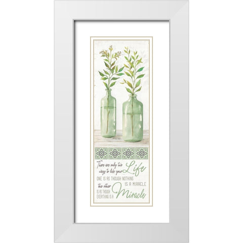 Live Your Life White Modern Wood Framed Art Print with Double Matting by Jacobs, Cindy