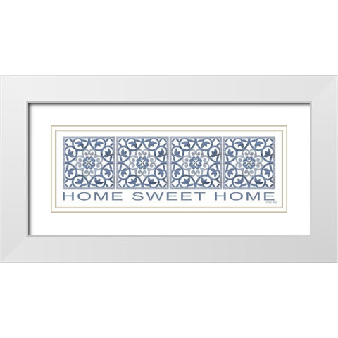 Home Sweet Home White Modern Wood Framed Art Print with Double Matting by Jacobs, Cindy