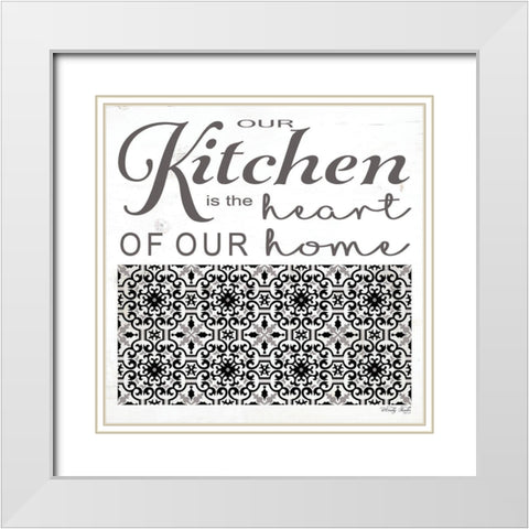 Our Kitchen White Modern Wood Framed Art Print with Double Matting by Jacobs, Cindy