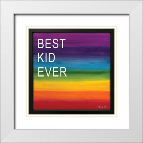 Best Kid Ever White Modern Wood Framed Art Print with Double Matting by Jacobs, Cindy
