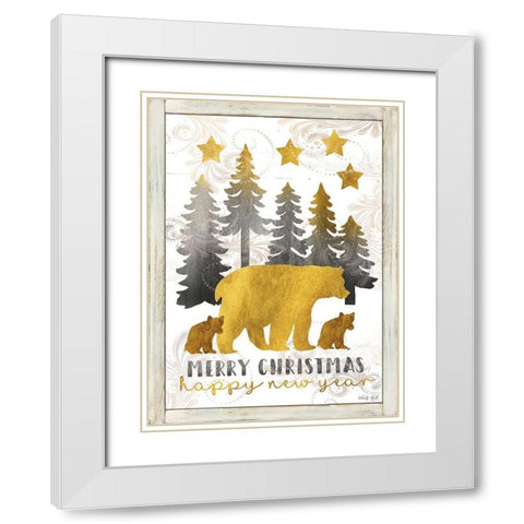 Ill be Home for Christmas White Modern Wood Framed Art Print with Double Matting by Jacobs, Cindy