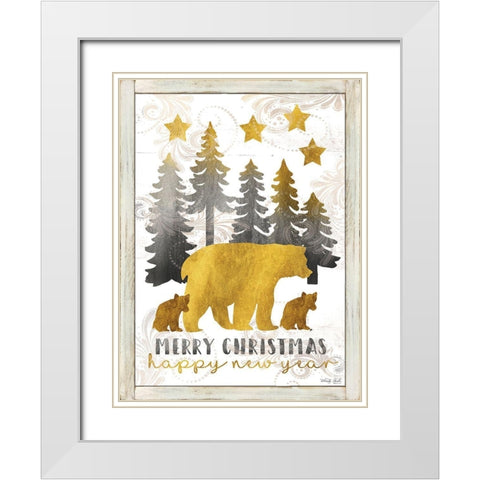 Ill be Home for Christmas White Modern Wood Framed Art Print with Double Matting by Jacobs, Cindy