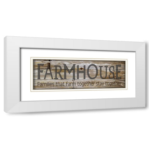 Farmhouse White Modern Wood Framed Art Print with Double Matting by Jacobs, Cindy