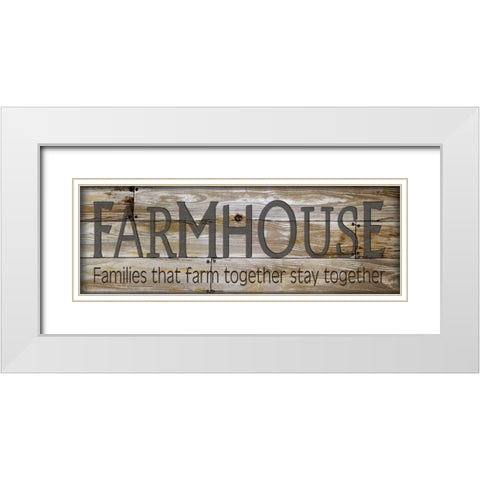 Farmhouse White Modern Wood Framed Art Print with Double Matting by Jacobs, Cindy
