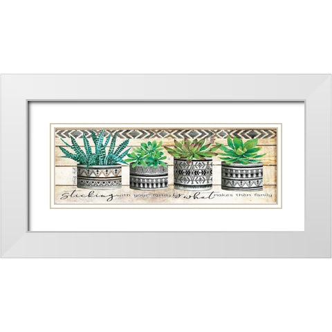 Sticking with Your Family White Modern Wood Framed Art Print with Double Matting by Jacobs, Cindy
