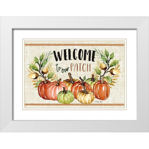 Welcome to Our Patch White Modern Wood Framed Art Print with Double Matting by jacobs, Cindy