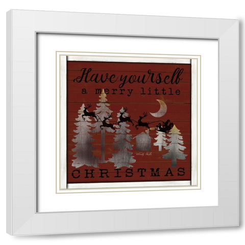 Have Yourself a Merry Little Christmas White Modern Wood Framed Art Print with Double Matting by Jacobs, Cindy