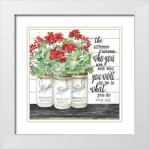 White Jars - What You Do White Modern Wood Framed Art Print with Double Matting by Jacobs, Cindy