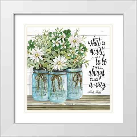 Blue Jars - What is Meant to Be White Modern Wood Framed Art Print with Double Matting by Hallowell, Britt