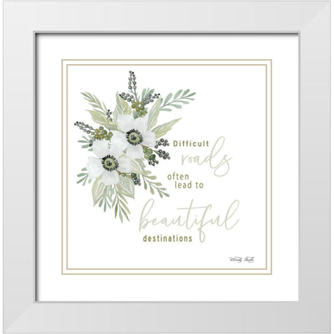 Beautiful Destinations White Modern Wood Framed Art Print with Double Matting by Jacobs, Cindy