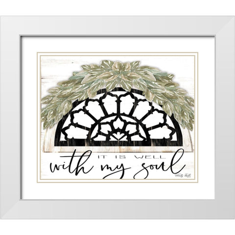 With My Soul White Modern Wood Framed Art Print with Double Matting by Jacobs, Cindy