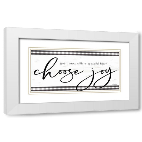Choose Joy White Modern Wood Framed Art Print with Double Matting by Jacobs, Cindy
