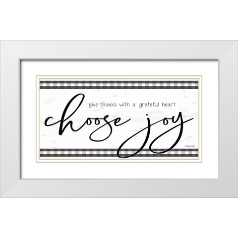 Choose Joy White Modern Wood Framed Art Print with Double Matting by Jacobs, Cindy