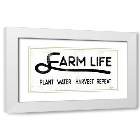 Farm Life White Modern Wood Framed Art Print with Double Matting by Jacobs, Cindy