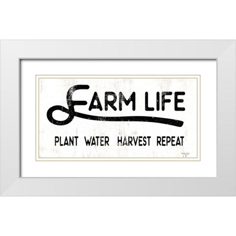 Farm Life White Modern Wood Framed Art Print with Double Matting by Jacobs, Cindy