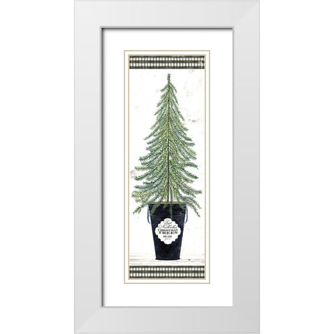Fir Tree    White Modern Wood Framed Art Print with Double Matting by Jacobs, Cindy