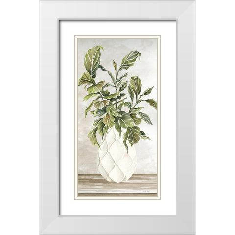 Simple Beauty I White Modern Wood Framed Art Print with Double Matting by Jacobs, Cindy