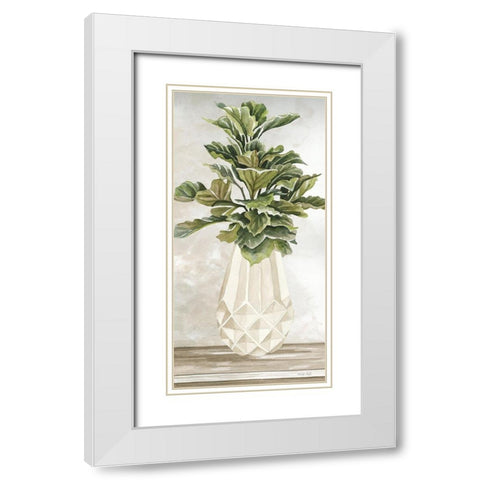 Simple Beauty II White Modern Wood Framed Art Print with Double Matting by Jacobs, Cindy