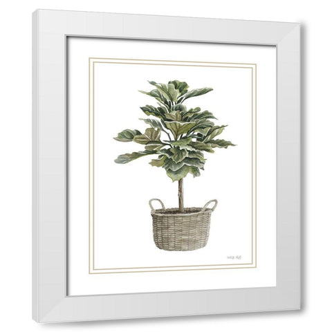 Fig Tree II White Modern Wood Framed Art Print with Double Matting by Jacobs, Cindy