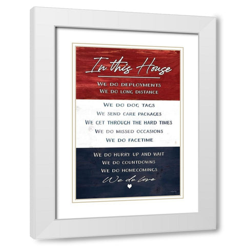 In This House    White Modern Wood Framed Art Print with Double Matting by Jacobs, Cindy