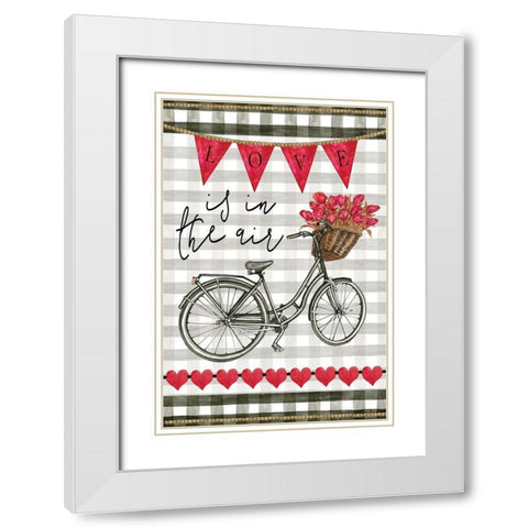 Love is in the Air White Modern Wood Framed Art Print with Double Matting by Jacobs, Cindy