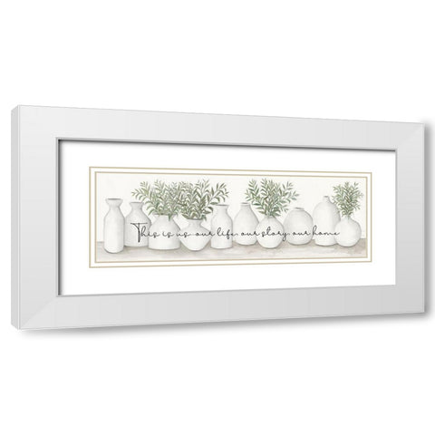 This is Us White Modern Wood Framed Art Print with Double Matting by Jacobs, Cindy