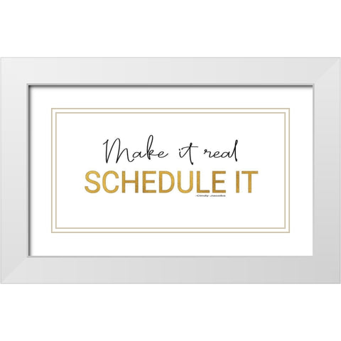 Make It Real White Modern Wood Framed Art Print with Double Matting by Jacobs, Cindy