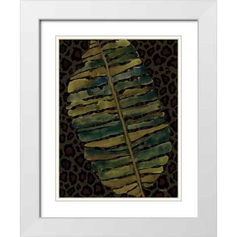 Banana Leaf White Modern Wood Framed Art Print with Double Matting by Jacobs, Cindy