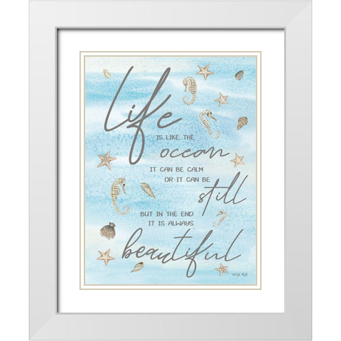 Life is Likeâ€¦ White Modern Wood Framed Art Print with Double Matting by Jacobs, Cindy