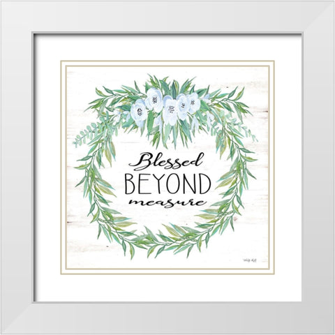 Blessed Beyond Measure   White Modern Wood Framed Art Print with Double Matting by Jacobs, Cindy