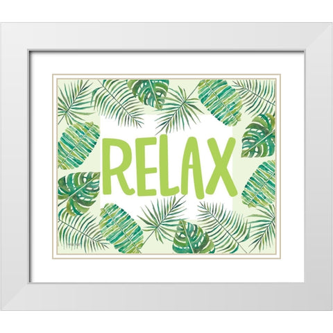 Relax   White Modern Wood Framed Art Print with Double Matting by Jacobs, Cindy