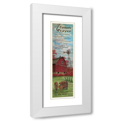 A Farmers Prayer White Modern Wood Framed Art Print with Double Matting by Jacobs, Cindy
