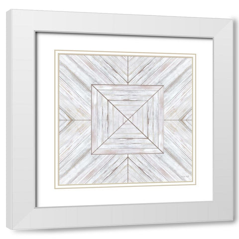 Wood Pattern 3 White Modern Wood Framed Art Print with Double Matting by Jacobs, Cindy