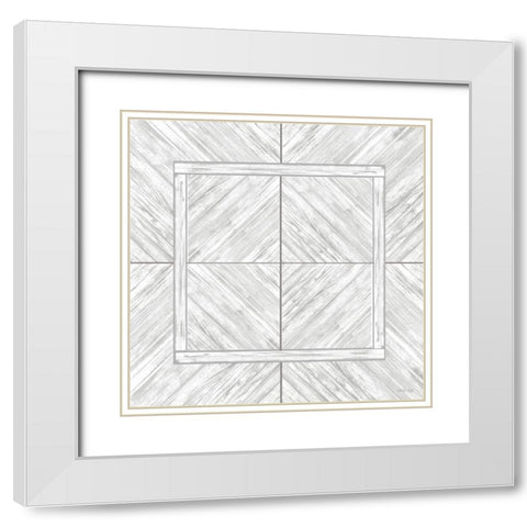 Wood Pattern 6 White Modern Wood Framed Art Print with Double Matting by Jacobs, Cindy