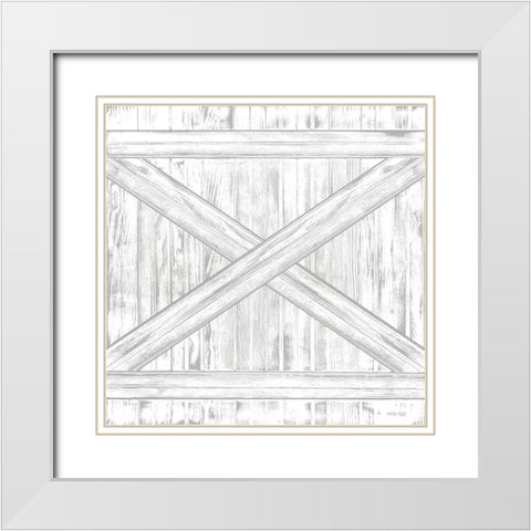 Wood Pattern 9 White Modern Wood Framed Art Print with Double Matting by Jacobs, Cindy